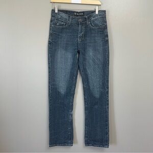 Buckle Black Low Rise Slim Straight Men's Jeans 28/32 contrast stitching